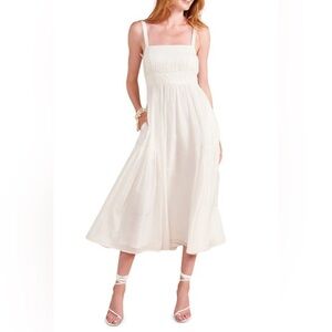 La Ligne Women’s Lea Dress Creamy White Fit & Flare Designer Sleeveless size XS